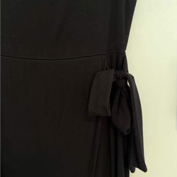 See You Monday Black Midi Wrap Dress - Picture 4 of 6